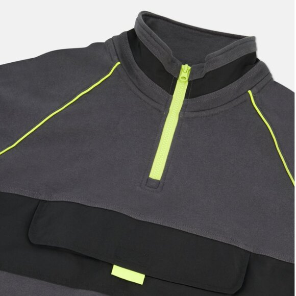 WeSC Mockneck 1/4 Zip Asphalt Pullover: Men's Small, Women's Medium - Picture 3 of 6